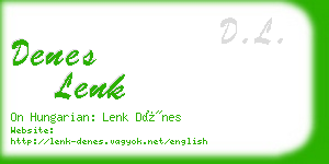 denes lenk business card